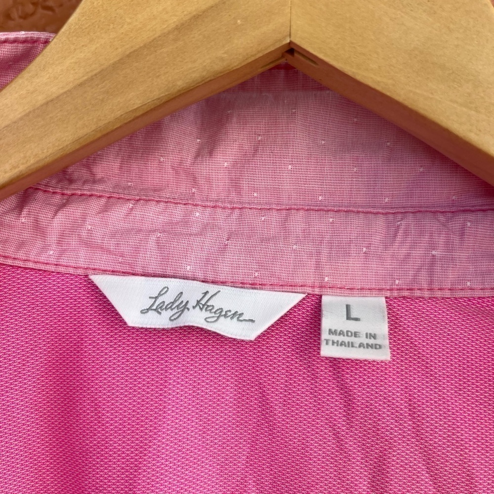 Lady Hagen Lightweight Pink Golf Tank Top- Size Large - Picture 3 of 6